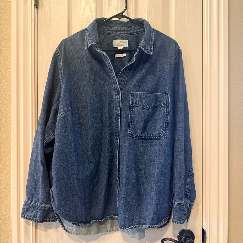Universal Thread Dark Blue Denim Shirt